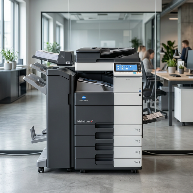 Multifuncional A3 Konica Minolta C458 para artes gráficas e grandes formatos